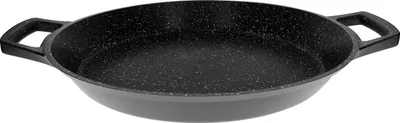 Produktbild von Cheffinger, Paellapfanne mit Antihaftbeschichtung in Marmoroptik 32cm, Schwarz