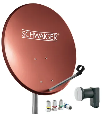 Produktbild von Satellitenanlage Set Ziegelrot Stahl 55 cm