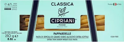 Produktbild von Pappardelle all'uovo, Breite Eierbandnudeln, 250 g, Cipriani