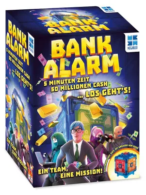 Produktbild von MEGABLEU, Bank Alarm Spiel, Elektronisches Brettspiel, Kooperatives Spiel mit Safe knacken Spannung, Rätselspiel Kinder, Kinderspiele ab 7, Für 2 bis 4 Spieler ab 7 Jahren