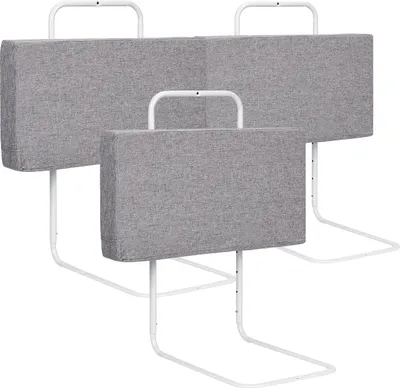Immagine prodotto di Bettizia 3X 60cm protezione per lettino regolabile in altezza, protezione anticaduta per lettino per neonati spondina per letto familiare e lettino, grigio