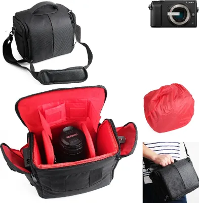 Produktbild von K-S-Trade Kompatibel mit Panasonic Lumix DMC-GX80 Kameratasche Fototasche Schultertasche Zubehör Tasche einteilbare Trennwänden für Systemkamera,