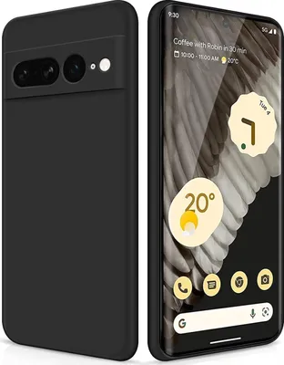 Produktbild von Silikon Hülle für Google Pixel 7 Pro Flüssigsilikon Dünn Gel Gummi Matt Kratzfeste Schutzhülle Schwarz