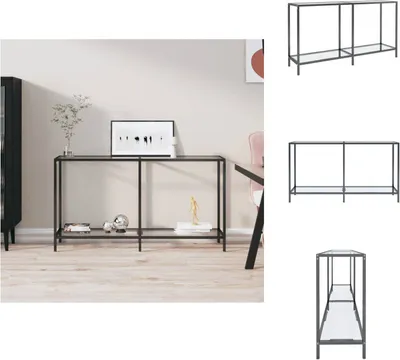Produktbild von vidaXL Konsolentisch Transparent 140x35x75,5 cm Hartglas -  Beistelltische