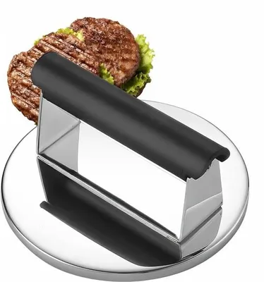 Produktbild von Famanu Burgerpresse aus Edelstahl - hitzebeständige Griffe, spülmaschinenfest