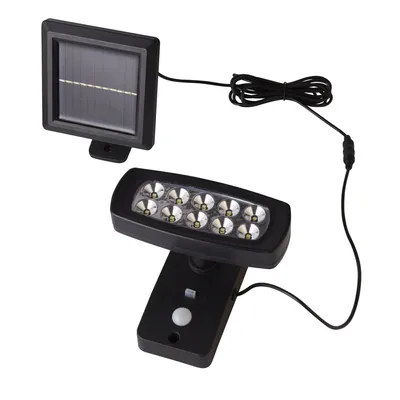 Produktbild von Moderne Solar Polycarbonat Schwarz Led Wandleuchte 2,5W 3000K