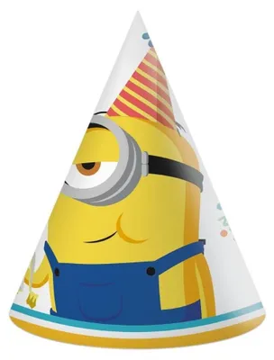 Image de Chapeaux de fête Minions en papier , lot de 6