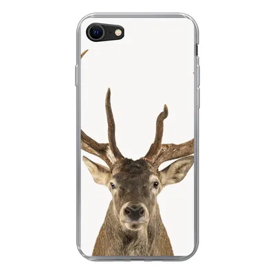 Produktbild von MuchoWow® Handyhülle Schutzhülle Hülle für iPhone SE 2022 Hirsche - Tiere - Geweih - Kinder - Jungen Silikon Softcase Handy Hülle - Schutzhülle