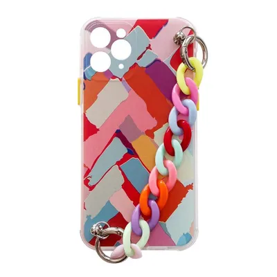 Image de Color Chain Case Gel Elastic Case with Chain Pendant pour Xiaomi Redmi Note 10 / Redmi Note 10S Multicolor (3)