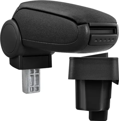 Obrázok produktu pre [pro.tec] Stredová lakťová opierka presne pasujúca pre BMW E36 modelové roky 1990 - 2000 (všetky varianty okrem Compact) - lakťová opierka s odkladacím priestorom - čalúnená - textilná - čierna