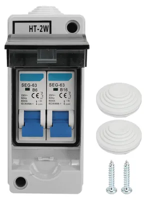 Produktbild von 2 Pole MCB Miniatur-Fehlerstromschutzschalter Wasserdichter Stromverteilerkasten 230 V 6 A 16 A