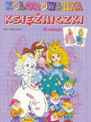 Zdjęcie produktu dla Księżniczki Kolorowanka dla Dzieci z Naklejkami