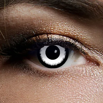 Produktbild von Kontaktlinsen Angelic White 3 Monate, Halloween Zombie Vampir