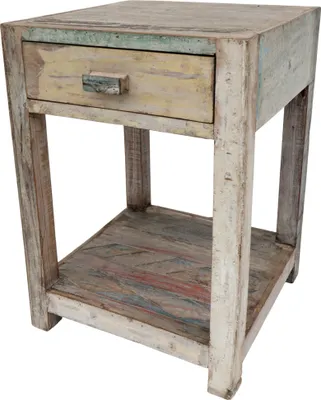 Produktbild von Beistelltisch mit Schubfach - Modell 70, Mehrfarbig, Holz, 64*46*46 cm, Kaffeetische & Bodentische