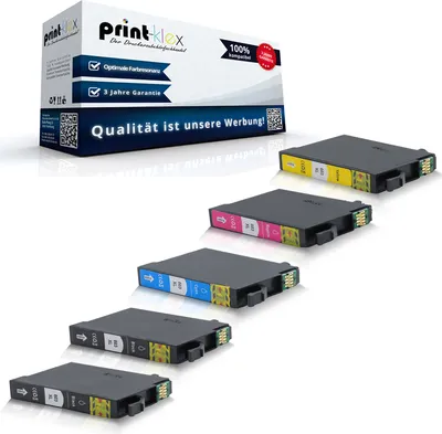 Produktbild von 5x Kompatible Tintenpatronen für Epson WorkForce WF 2810 DWF WorkForce WF 2830 WorkForce WF 2835 DWF WorkForce WF 2850 DWF 603XL 603 603 XL Schwarz Blau Rot Gelb - Office Line Serie