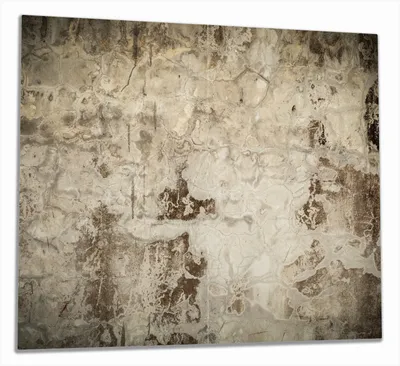 Produktbild von Wallario Herdabdeckplatte aus Glas, Größe 60 x 52 cm 2-teilig, Motiv Alte schmutzige Wand aus Beton mit abblätternder Farbe