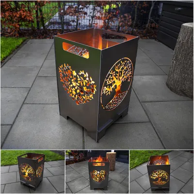Produktbild von Baum Feuertonne Feuerschale Feuerkorb + Grillplatte Grillring Feuerplatte, Design:Baum & Grillplatte