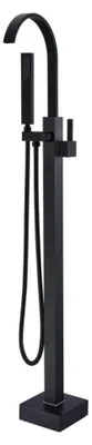 Produktbild von HOME DELUXE - Design Standarmatur - SKY Matt Schwarz - Höhe: 112 cm, inkl. Handbrause I freistehende Armatur Wannenbrause Wanneneinlass