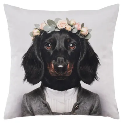 Produktbild von pad Kissenhülle Hund Emma Bordeaux (45x45cm)
