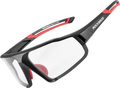 Immagine prodotto di Rockbros SP216BK Occhiali da ciclismo fotocromatici UV400 neri e rossi