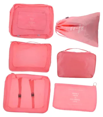 Produktbild von Reisetaschen aus Polyester mit Tragbarem Unterwäschebeutel in Rosa