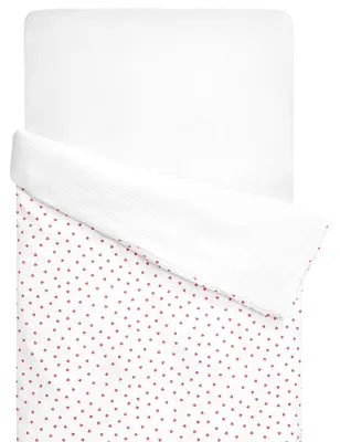 Productafbeelding van Omkeerbaar beddengoed Lovio - 80x120 cm - Rood | van SEVIRA KIDS