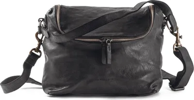 Produktbild von HAROLD'S Leder Umhängetasche Schultertasche Submarine Zipperbag Black schwarz