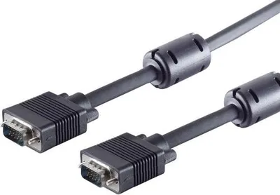 Produktbild von S/CONN 10m S-VGA, 10 m, VGA (D-Sub), VGA (D-Sub), Männlich, Männlich, Schwarz