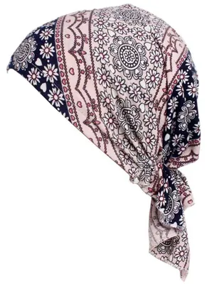 Obrázek produktu pro Šátek na hlavu, turban, dámský, elegantní, elastický, muslimský, bandana, čepice, šátek, pokrývka hlavy, růžová