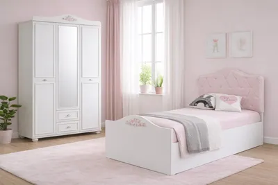 Produktbild von Modernes Schlafzimmer-Set mit Bett und Kleiderschrank