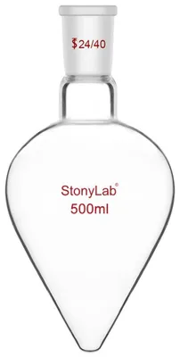Destillierkolbe 500 ml, birnenförmig, Borosilikatglas, 24/40 NS