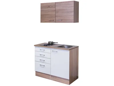 Produktbild von Miniküche - 100 cm - Weiß Sonoma Eiche – Salerno