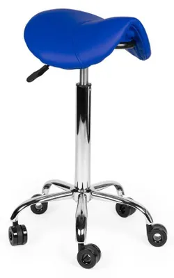 Produktbild von Friseurhocker Blau Auf Räder - Hoch / ohne Fußstütze