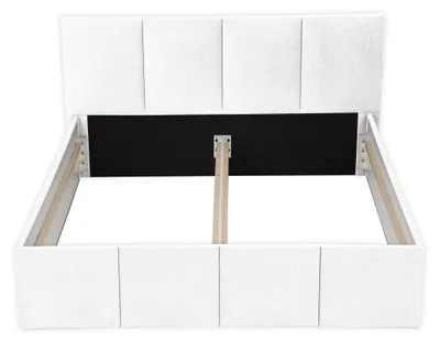 Produktbild von Polsterbett Dalas Weiß 160 x 200 x 40 cm Stauraum Ohne Matratze und Lattenrost