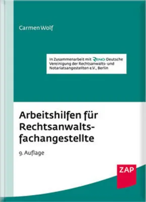 Obrázok produktu pre Arbeitshilfen für Rechtsanwaltsfachangestellte