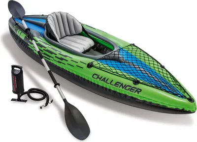 Produktbild von Intex- Boot Kajak Schlauchboot Challenger K1 Set, bis 100kg - grün, 68305NP