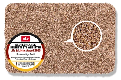 Schmutzfangmatte 40x60 cm beige, waschbar, Antirutsch