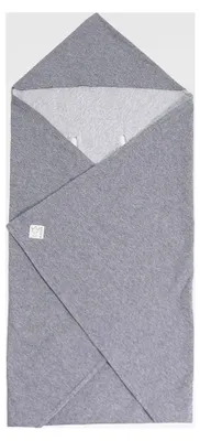 Produktbild von Jersey Sommer Strand Einschlagdecke für Babyschale/Autositz, geeignet für Sommer oder ganzjährig, 100% Baumwolle, Dunkelgrau
