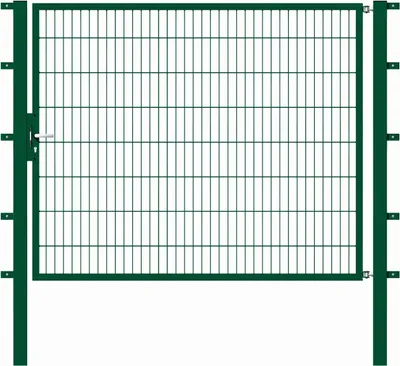 Produktbild von Alberts Einzeltor Flexo mit Zubehör, zum Einbetonieren, grün, Breite 200 cm, Höhe 160 cm