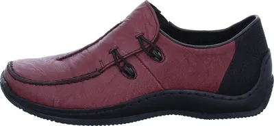 Immagine prodotto di Rieker Damen Echtleder Slipper rot kombi, Damen:39 EU