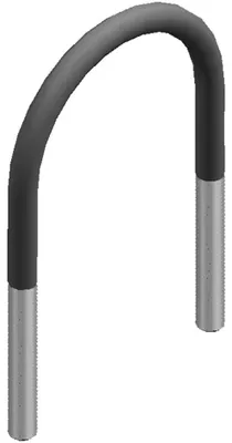 Obrázek produktu pro MEFA Ovlíčená ocelová spona ve tvaru U, M12, pro trubku 4 palce, 114,3 mm, pozinkovaná, 1 ks.