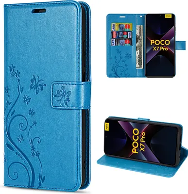 Produktbild von Hülle für Poco X7 Pro 5G Handy Tasche Handyhülle Wallet Case Flip Cover in Blau