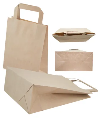 Obrázek produktu pro Allbag Hnědé papírové tašky 180x85x230 mm 500 ks