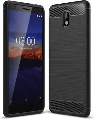 Image de Nokia 3.1 Étui pour téléphone portable Housse en silicone Couverture Bumper Étui couleur carbone