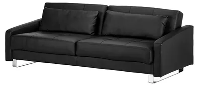Produktbild von home24 Schlafsofa - Kunstleder Schwarz