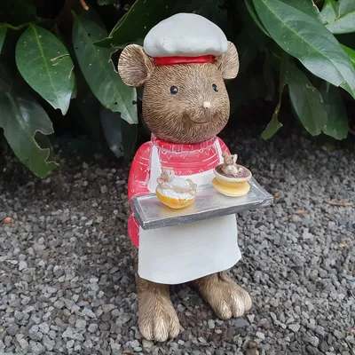 Immagine prodotto di Statua da giardino decorativa Topolino con vassoio 18 cm