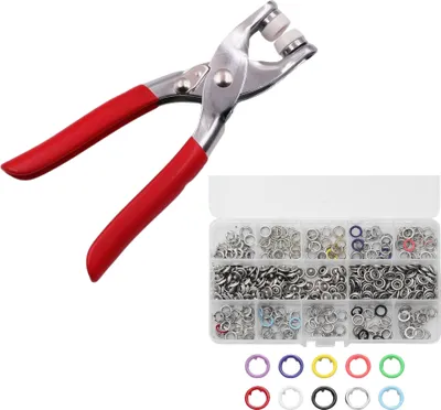 Produktbild von 2er Set Druckknopfzange für Kleidung + 80 Rostfreie 9,5 mm Knöpfe und 50 Tasten für Knopfzange - SNAPBUTTON