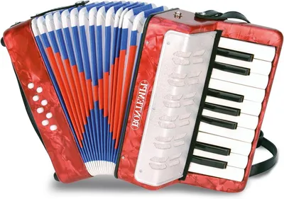 Productafbeelding van Houten Accordeon - Speelgoed Accordeon Kinderen - Muzikale Ontwikkeling - Flexibel Ontwerp - 1 stuk - Blauw