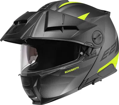 Produktbild von Schuberth E2 Defender Klapphelm, schwarz matt/gelb, XS (53)