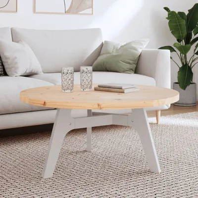 Produktbild von vidaXL Tischplatte Rund Ø90x3 cm Massivholz Kiefer